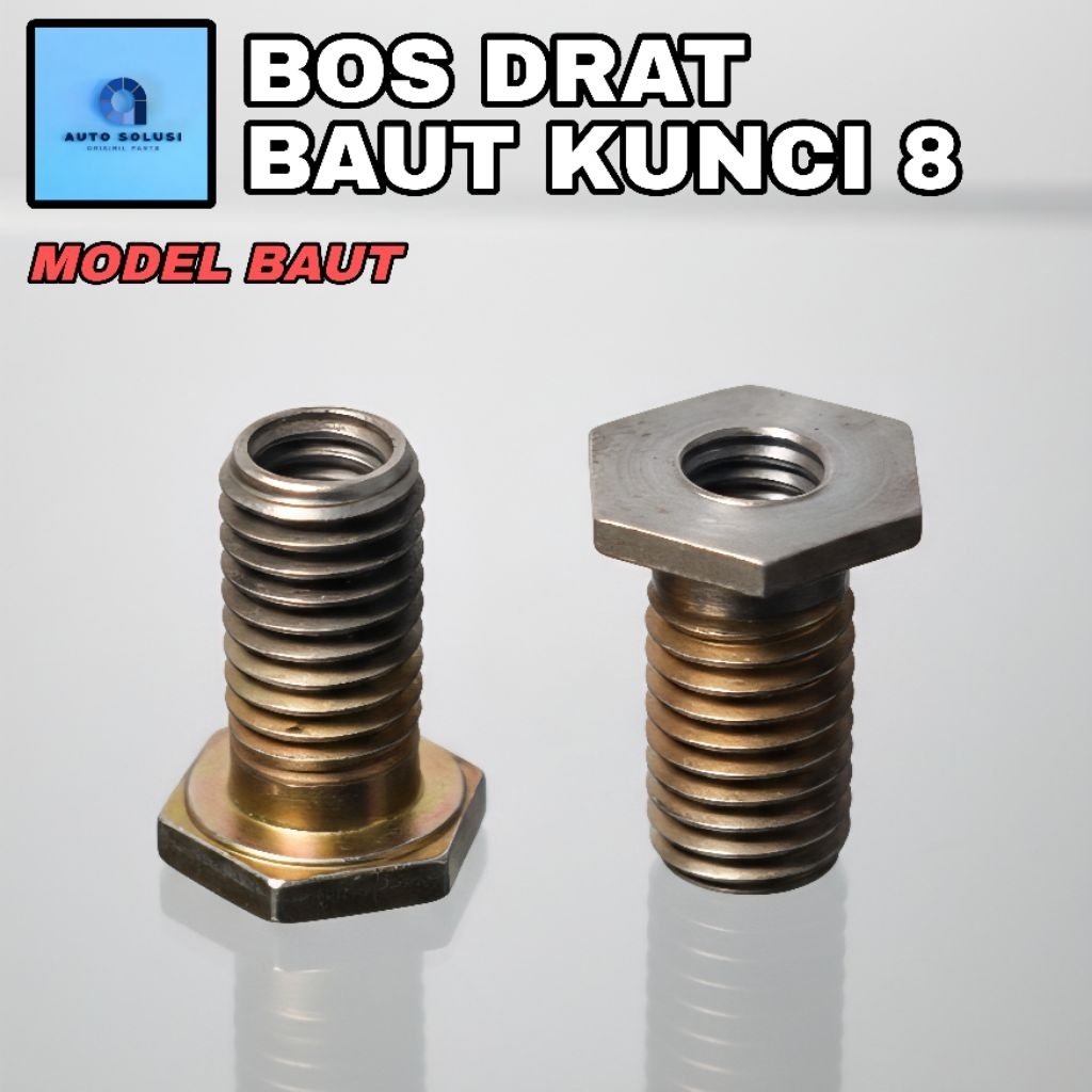 HEXAGONAL FLANGE M5 x M8 BOS DRAT MODEL BAUT SPESIFIKASI DALAM BAUT KUNCI 8 x LUAR BAUT KUNCI 12 MEN