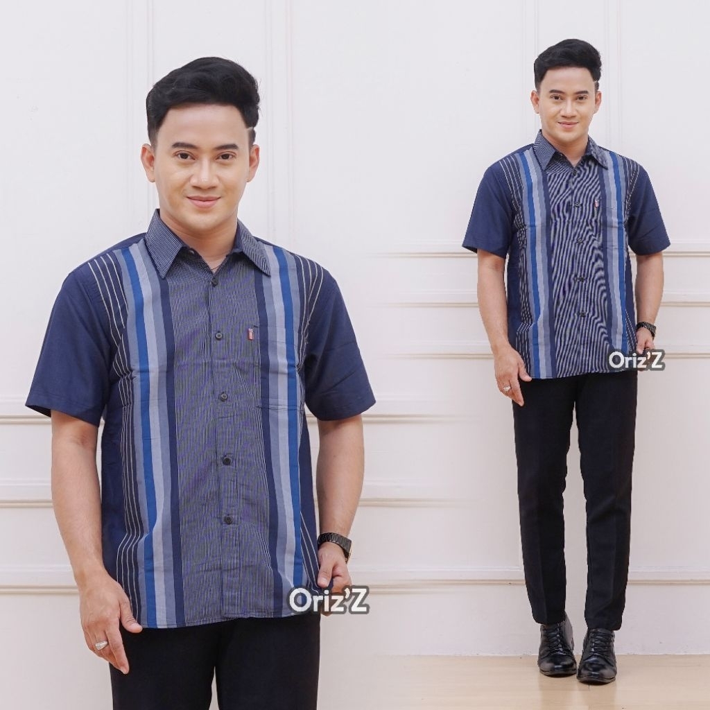 KEMEJA PRIA DEWASA HEM PRIA LENGAN PENDEk KEMEJA GARIS CASSUAL KEMEJA KOTAK PRIA DEWASA