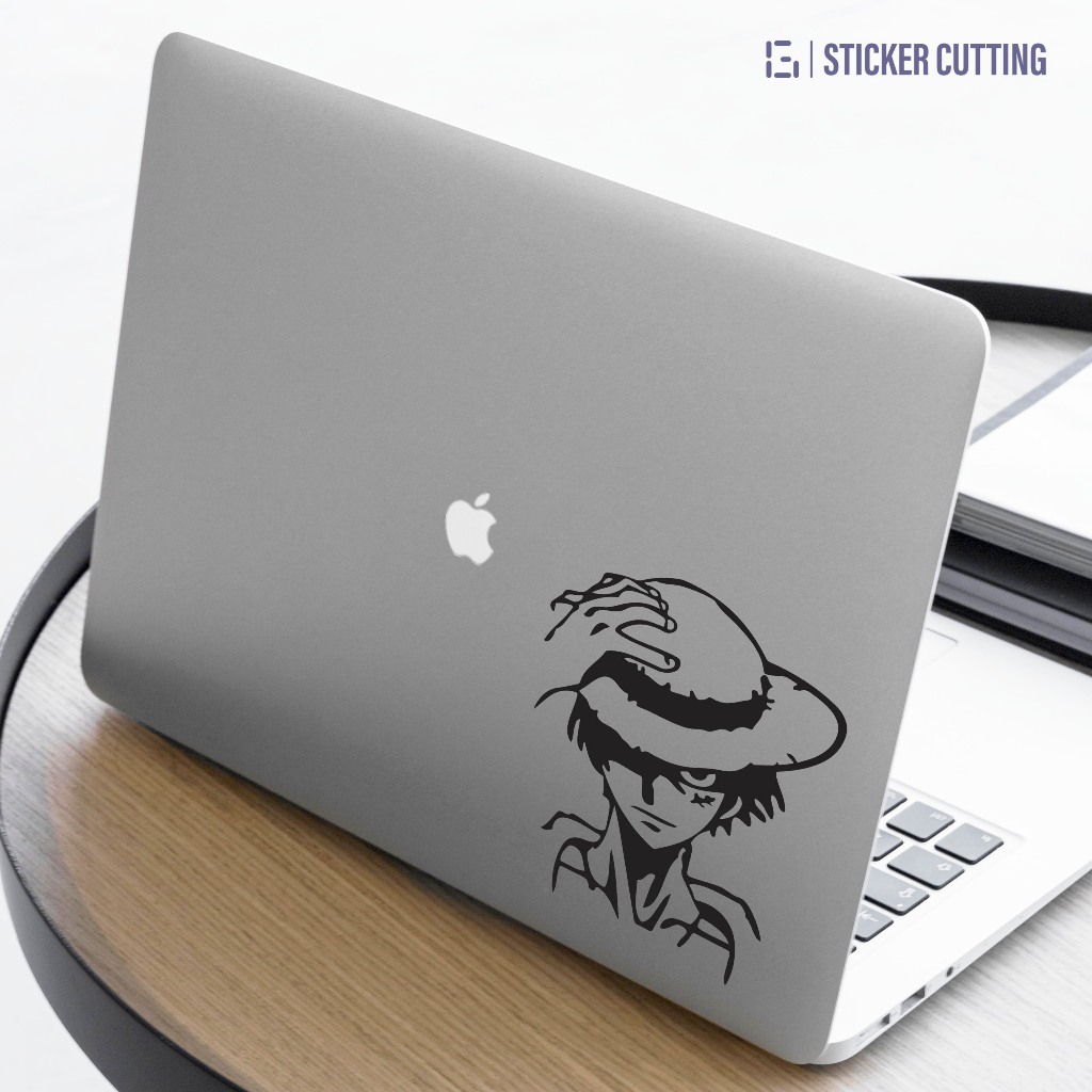Stiker Luffy One Piece Custom Cutting Sticker Dekorasi Laptop Mobil Motor