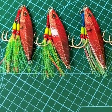 UMPAN METAL JIG KOIKA FULL GID  KERAPU MERAH 40, 60, 80, 100, 150, 200 GRAM PLUS ASSIST HOOK