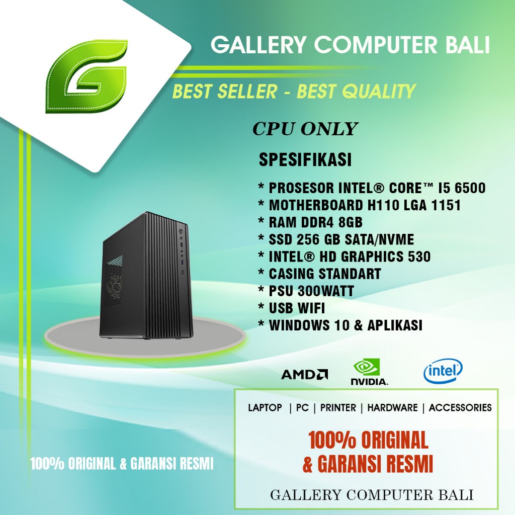 ( cpu only ) komputer pc rakitan intel core i5 gen 6