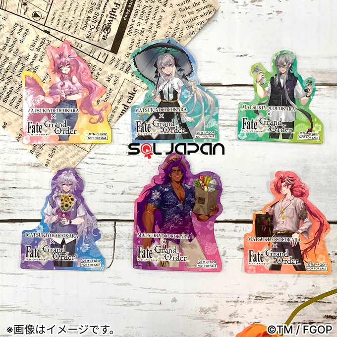 Fate Grand Order FGO Matsumoto Kiyoshi Collab Die Cut Sticker Morgan Koyanskaya Asclepios Merlin Tak