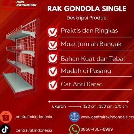 (RAK MINIMARKET Murah) Gondola Single