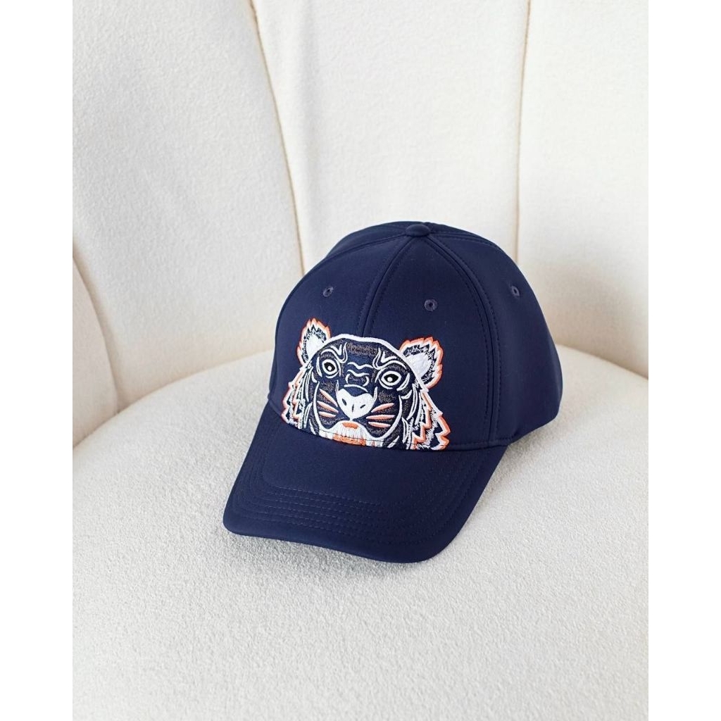 Kenzo Tiger Baseball Neoprene Cap in Navy Blue