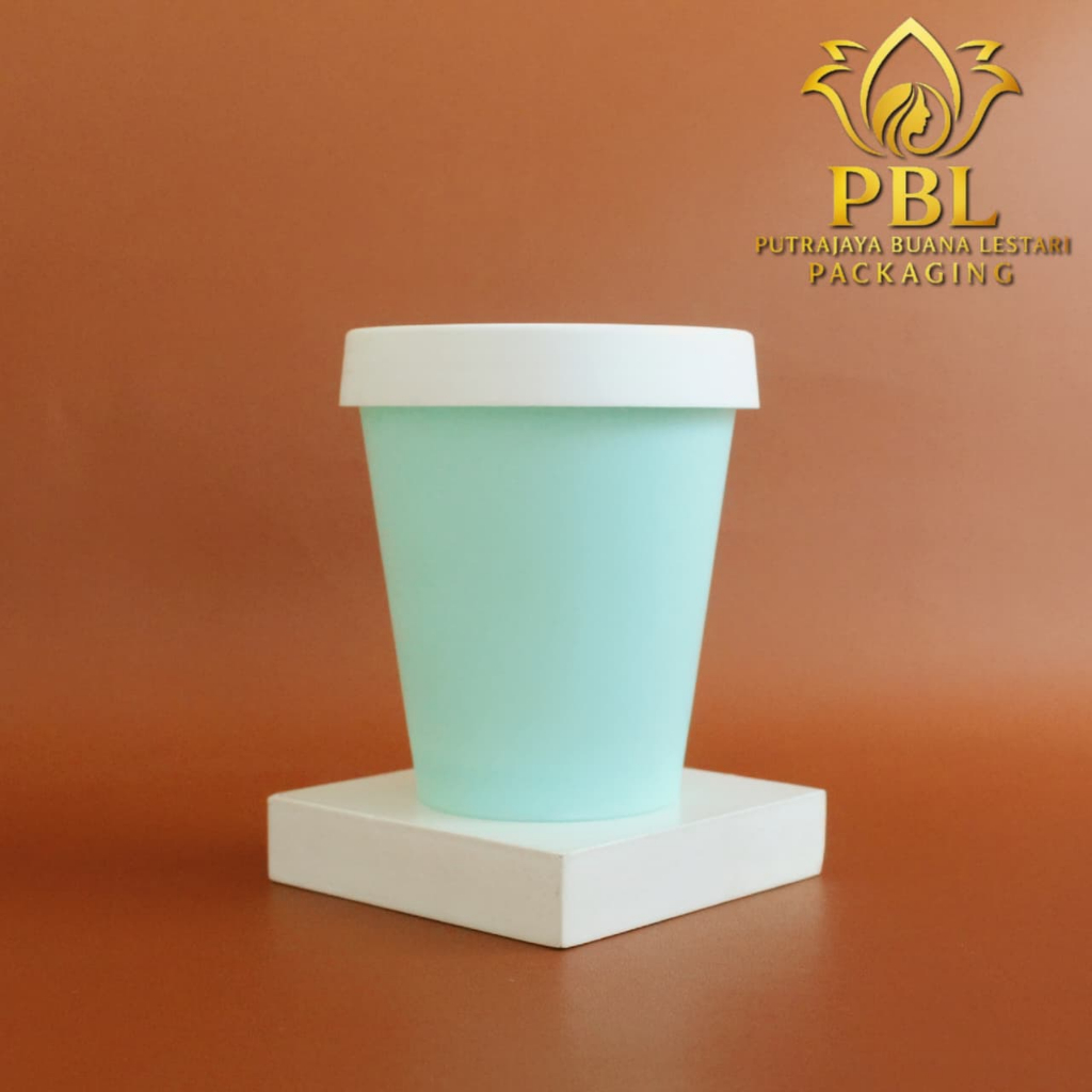 Pot Ice Cream 200 Gram Putih Tosca / Wadah Ice Cream 200gr/ Pot Plastik PP / Pot Cream 200gram / Pot