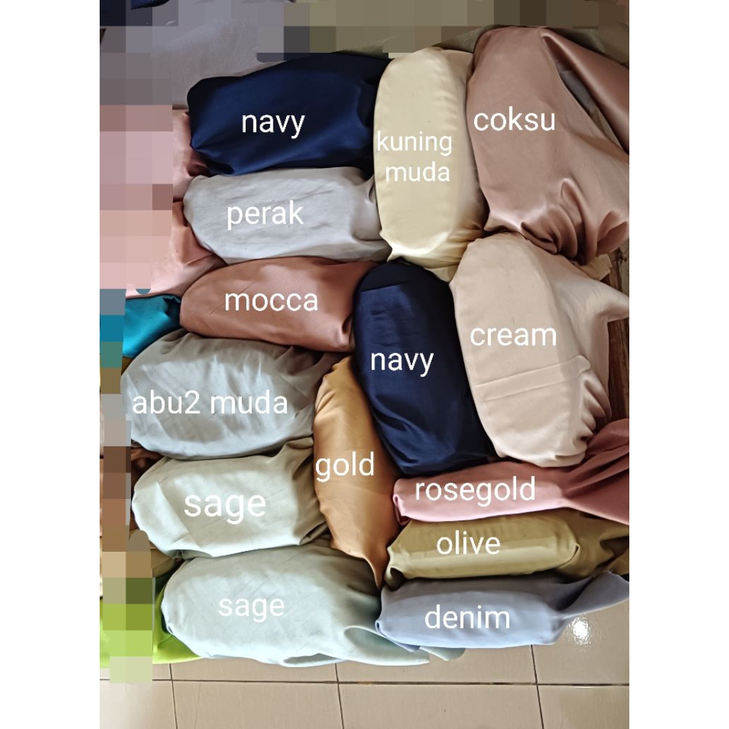 bahan polos armani silk
