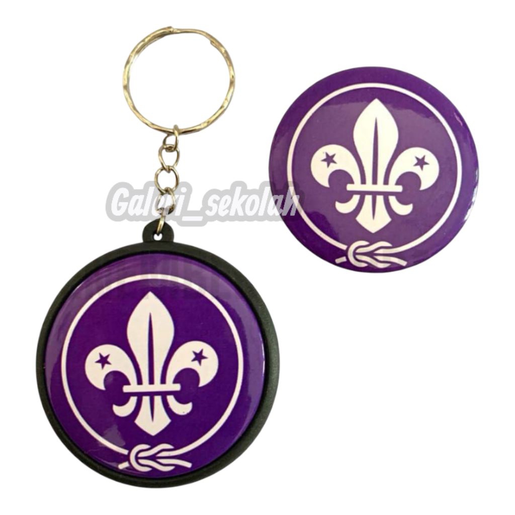 PIN BROS WOSM - GANTUNGAN KUNCI WOSM PRAMUKA 2 SISI - PIN AKSESORIS PERLENGKAPAN PRAMUKA