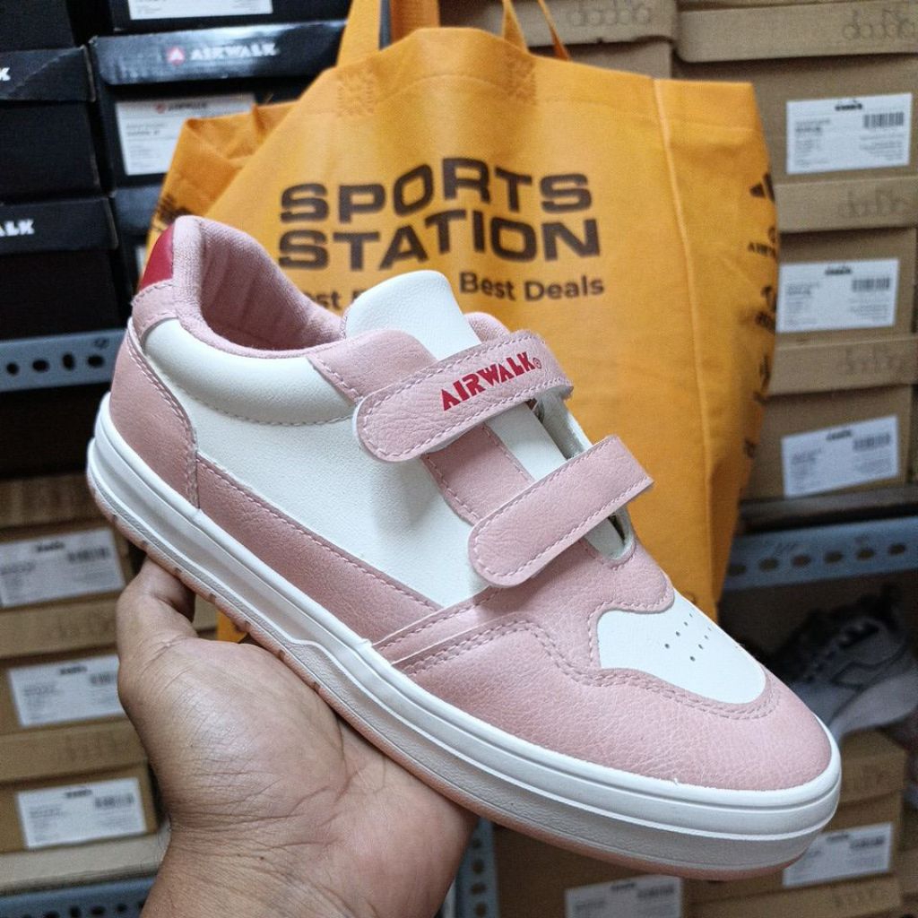 Sepatu Sneaker's Anak Airwalk Bellary - White Pink
