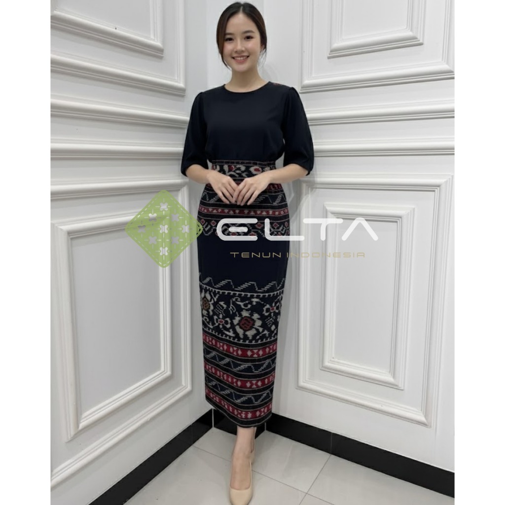 elta tenun Rok Tenun Wanita Motif NTT – Rok Panjang Etnik Elegan by ELTA Tenun Indonesia
