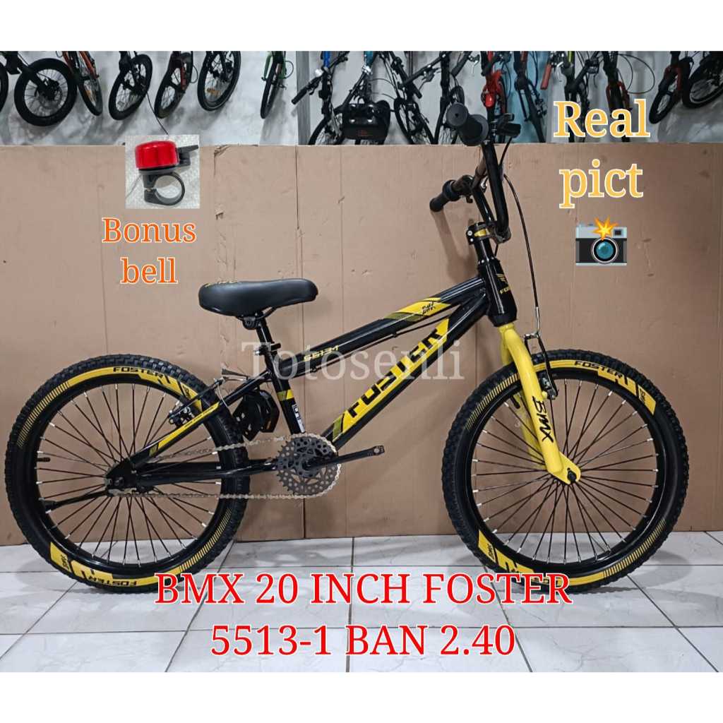 sepeda anak laki laki bmx 20 inch foster 5513-1 ban 2.40 sepeda anak 8-13 tahun