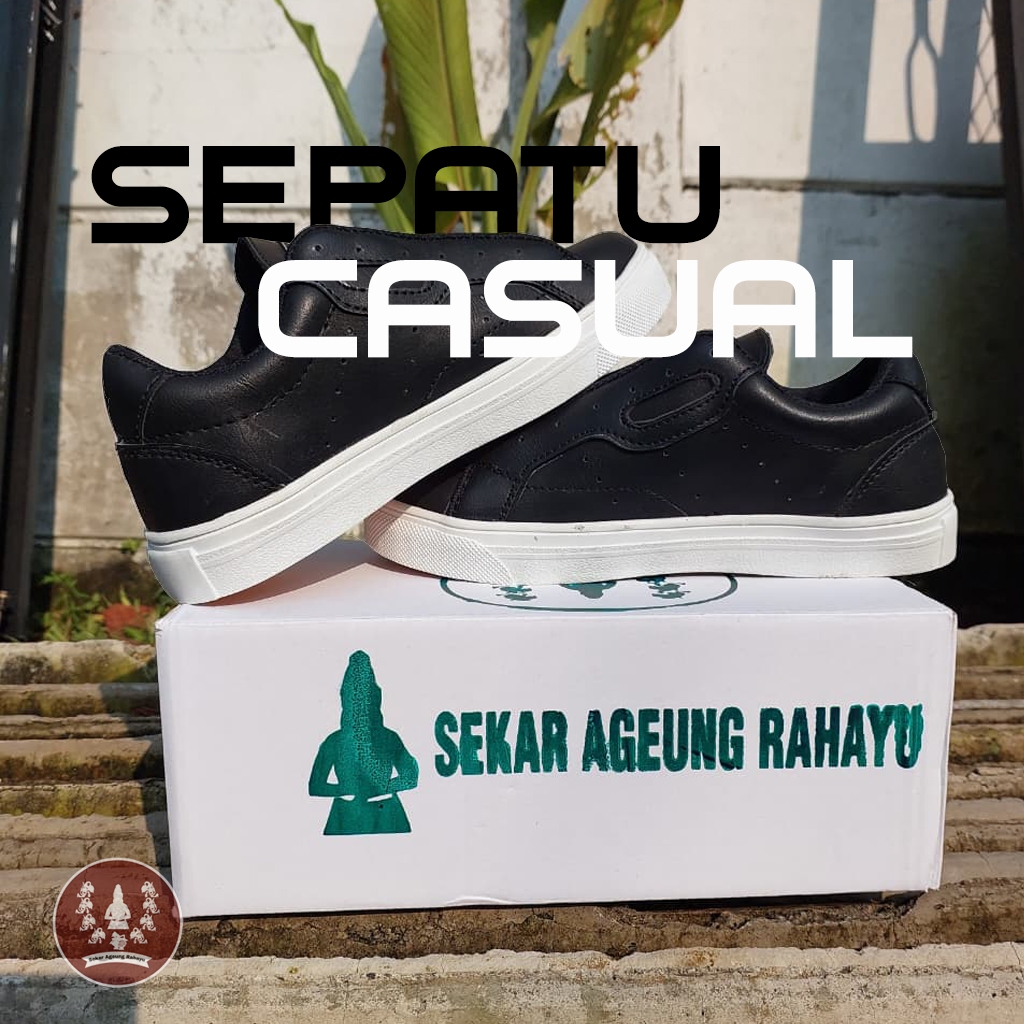 Sepatu Sekolah Hitam Putih Sepatu Casual SD SMP SMA SMK - Sekar Ageung Rahayu Unisex Pria Wanita