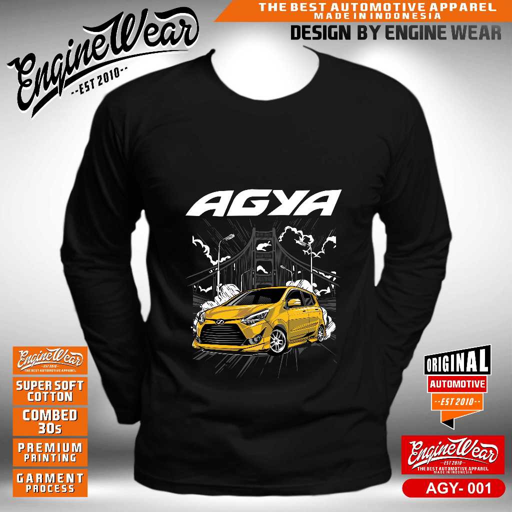 kaos agya tshirt toyota agya baju mobil hatchback city car otomotif kng
