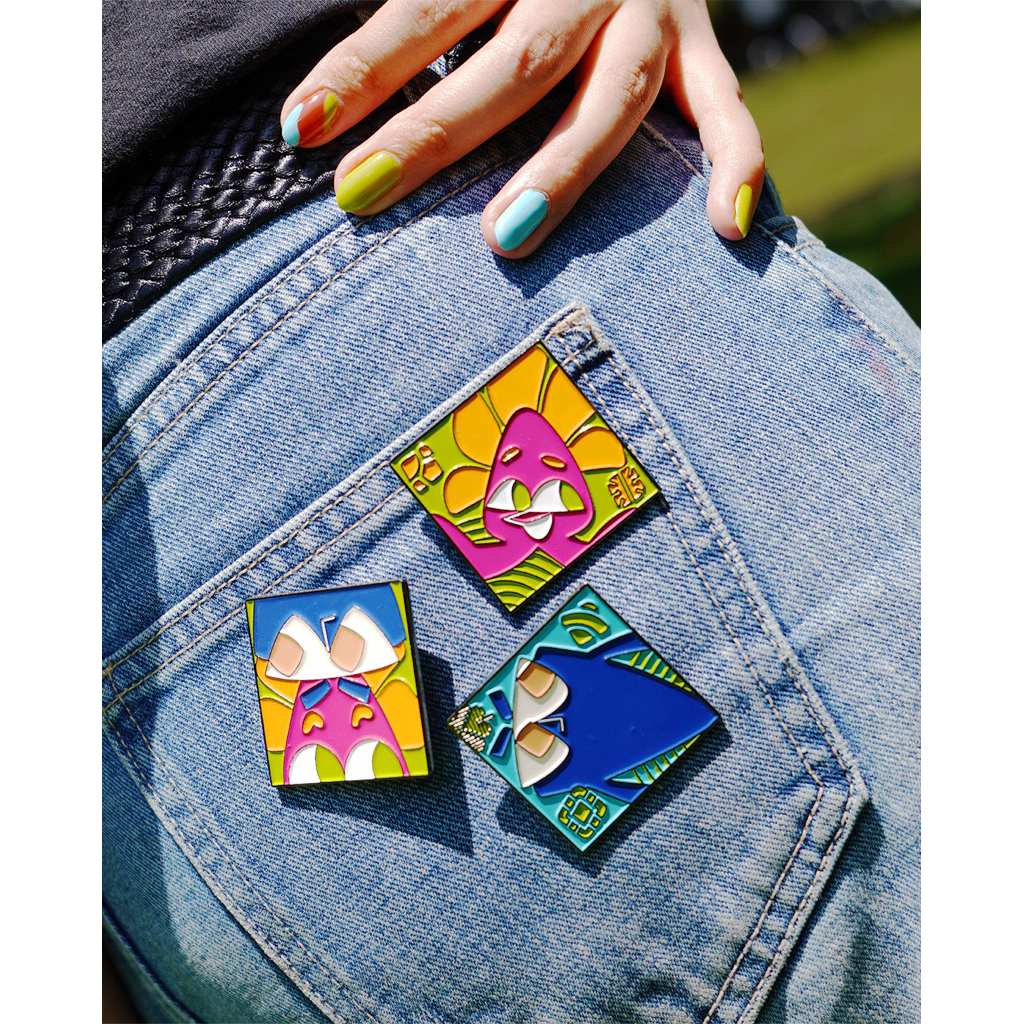 Enamel pin PASAR SENI ITB ukuran 4 cm