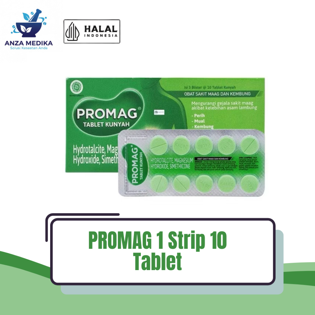 Promag Double Action 10 Tablet Obat Sakit Maag Dan Kembung