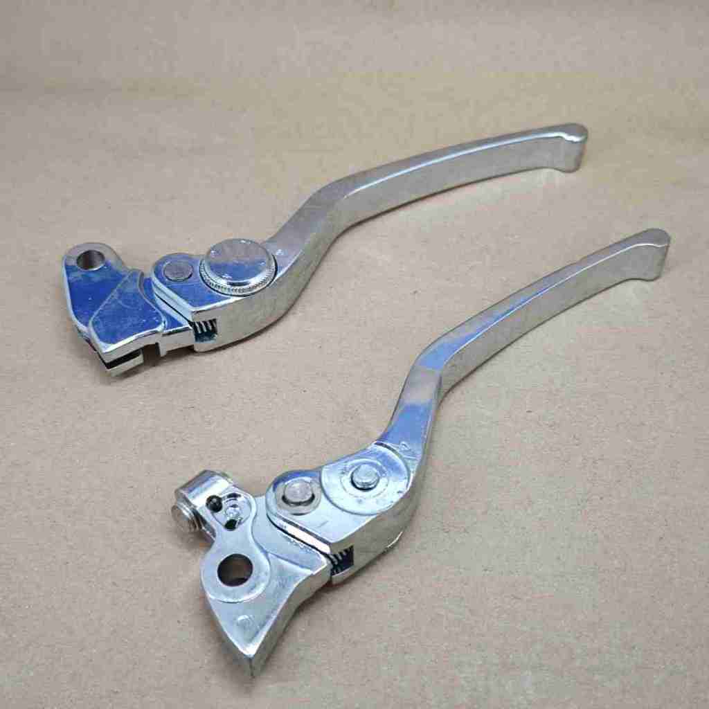 37o HANDEL VARIASI SET RH LH JUPITER MX kiri kanan rem kopling tebal berat chroom handle hendel kana