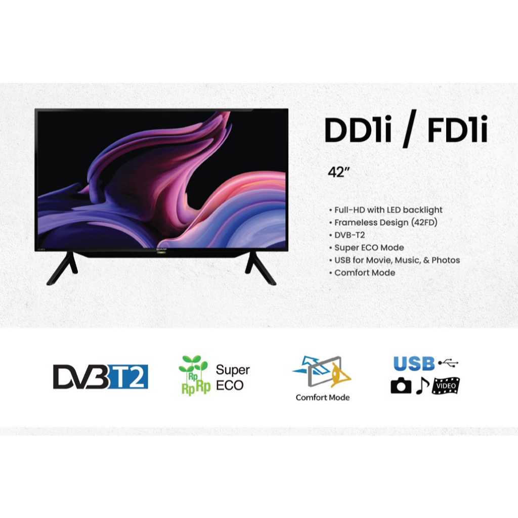 SHARP LED TV 42 INCH 2T-C42FD1i