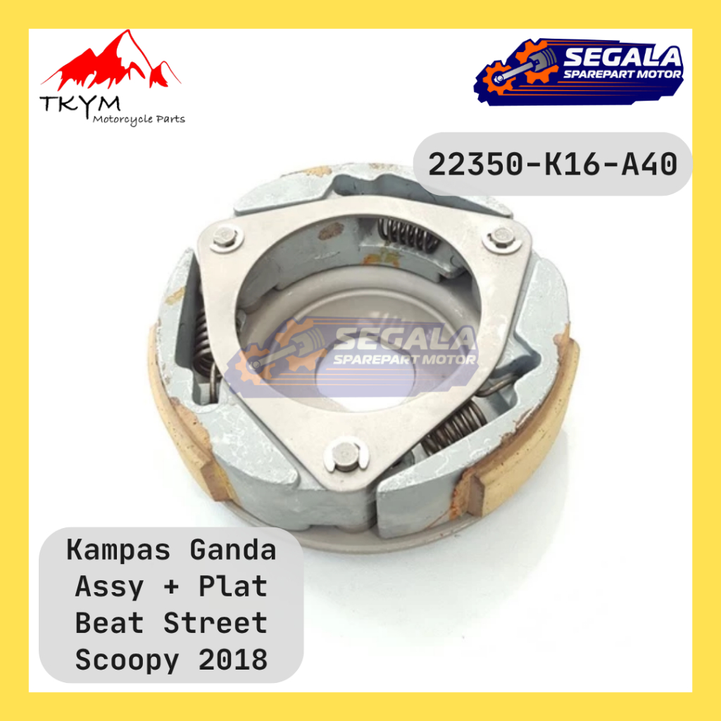 Sepatu Kampas Ganda Otomatis Assy Takayama Beat Street Scoopy ESP 22350-K16-A40 Primary Copling