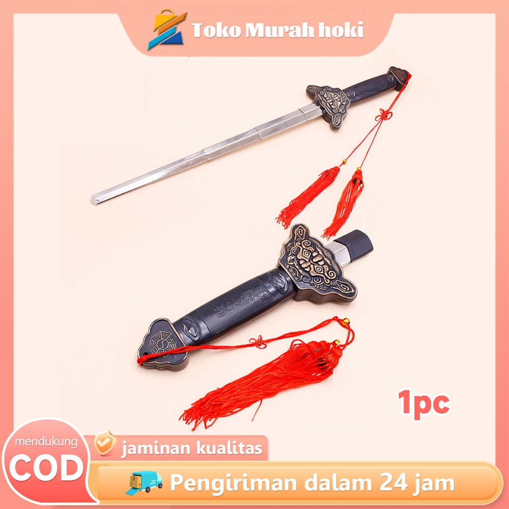 Mainan Pedang Teleskopik Anak Mainan Pedang Pedangan Wushu Cina Dengan Rumbai