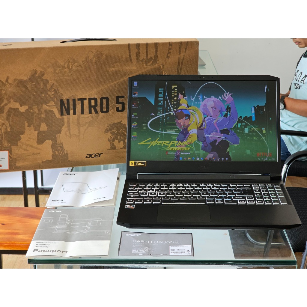 ACER Nitro 5 AN515 45 AMD Ryzen 7 5000 Series Ram 16 GB Nvidia RTX 3060 144 Hz Super Gaming renderin