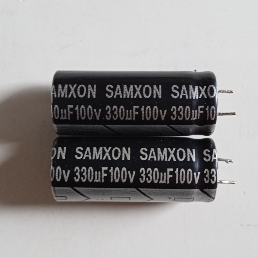 Elco SAMXON 330uF 100V Cabutan Diameter 1.2cm Tinggi 3cm Harga 1 Pcs