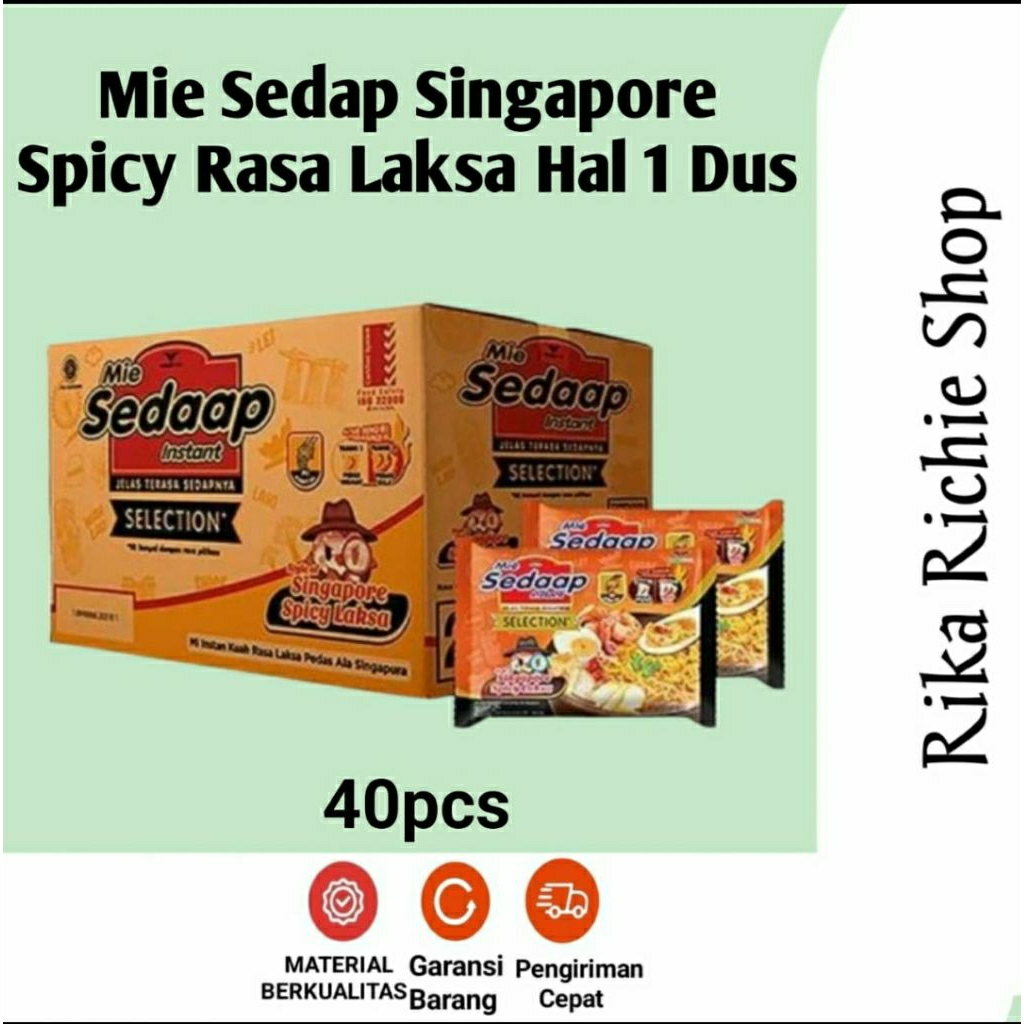 Mie Sedaap Selection Instan Singapore Spicy Laksa 1 Dus 40Pc