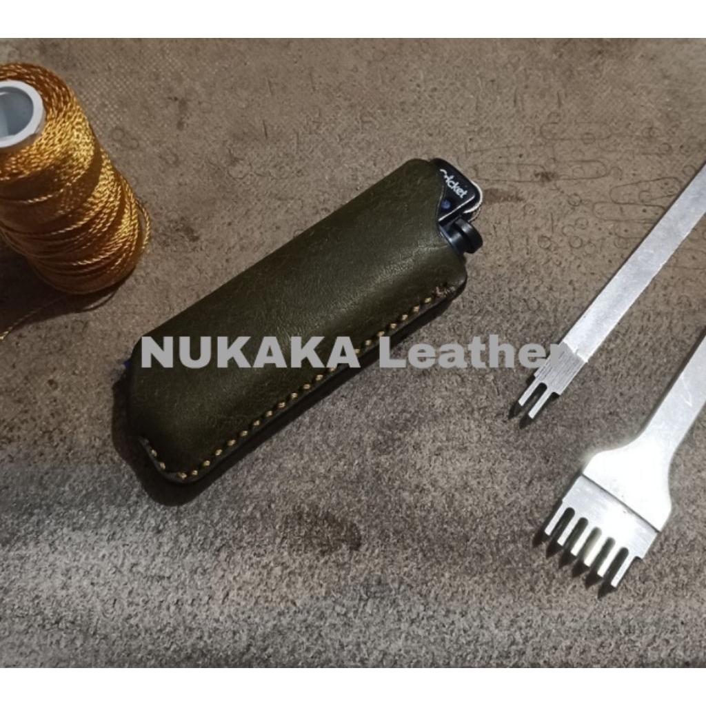 sarung korek lighter case cricket badalassi carlo pueblo leather veg tan