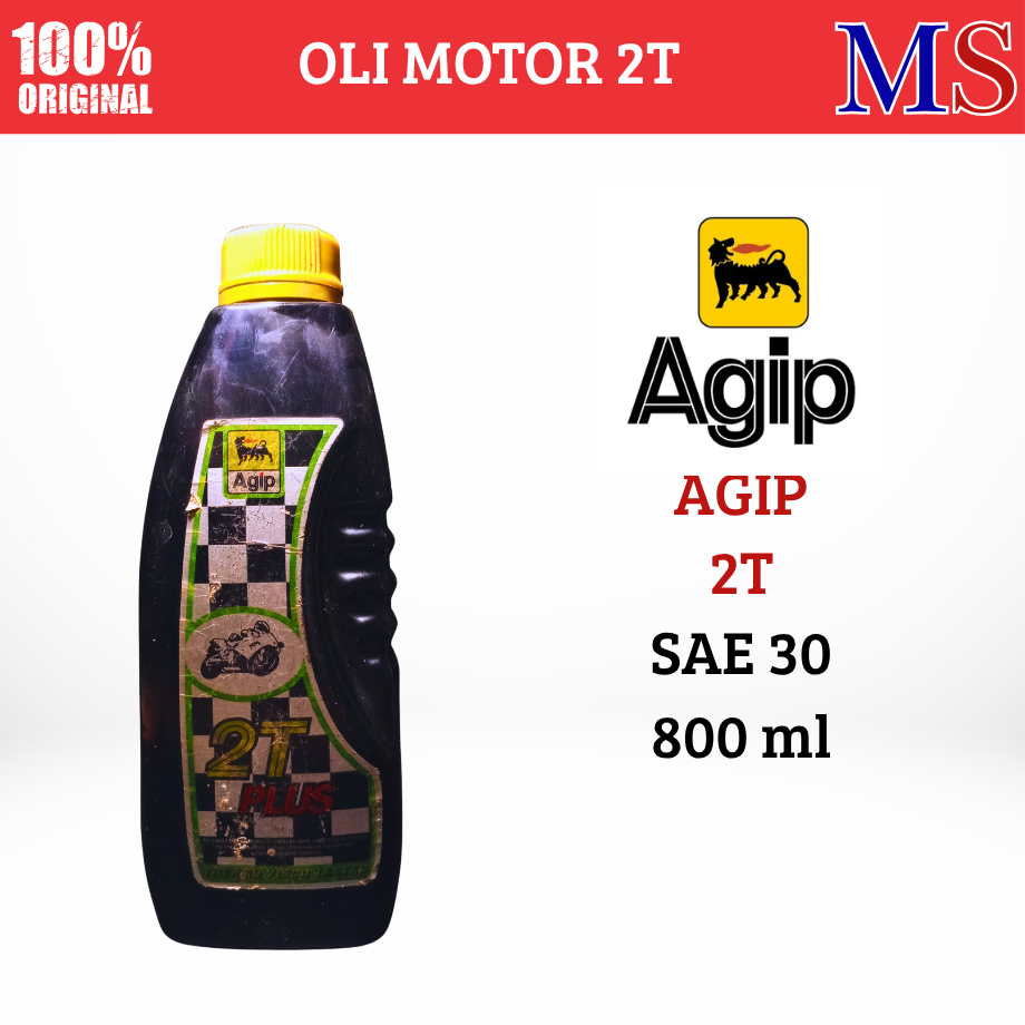 Oli Samping Motor AGIP 2T PLUS Oli Motor 2T