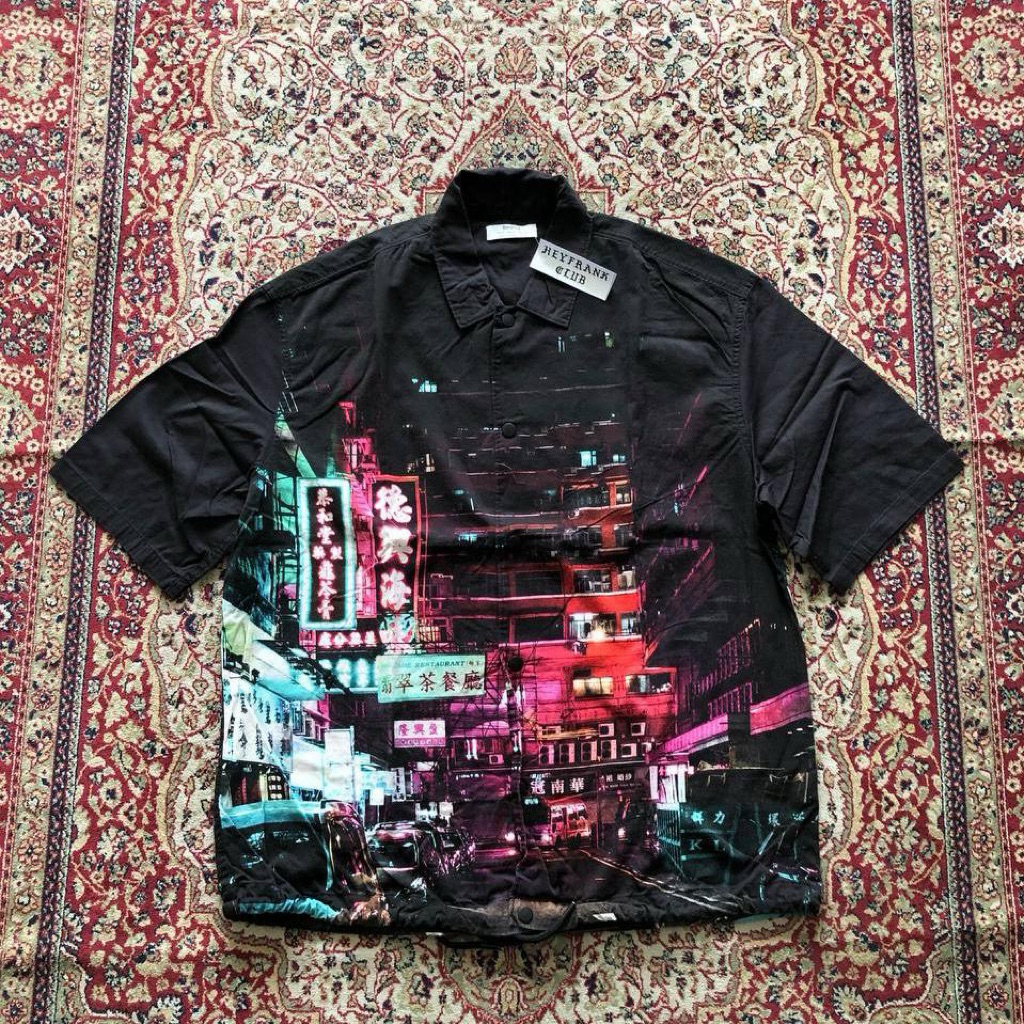 Kemeja Bershka aop oversized shirt Original bershka HF722