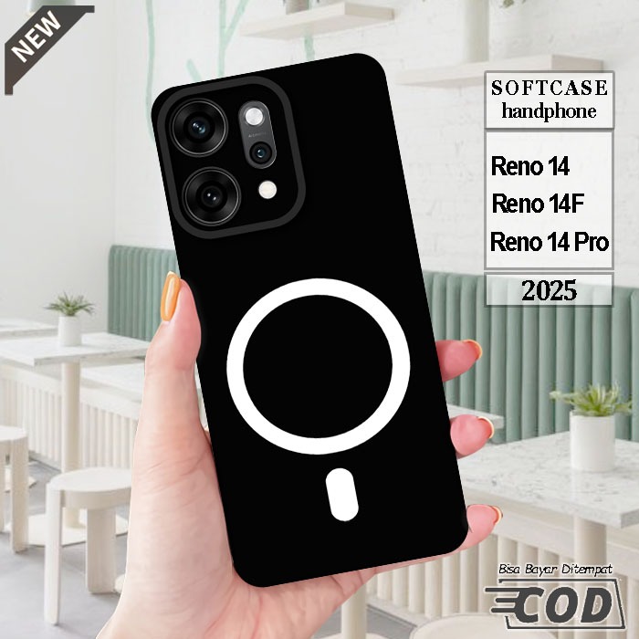 Case OPPO RENO 14  _OPPO RENO 14F  _OPPO RENO 14 PRO  _Casing silikon hitam bening Elastis keren