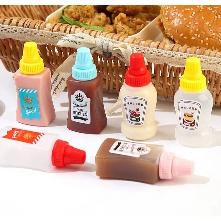 Botol Saus Bento Model Klik Mini Bekal Anak Botol Sambal Kecap Selai Bekal Cup Salad Dressing Bento 