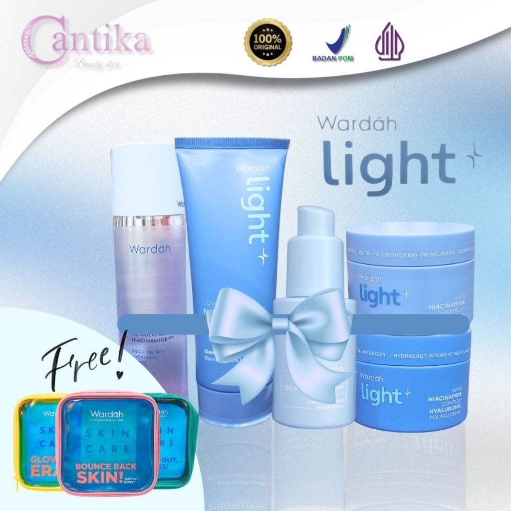 Paket Hemat Wardah Light+ FREE Skincare Pouch