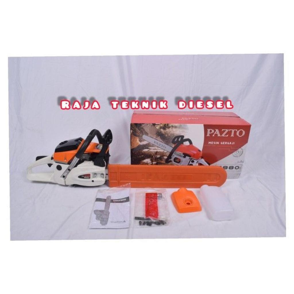 PAZTO Mesin ChainSaw 5880 22" 2 Tak // PAZTO Gergaji Potong Pohon Kayu B22INC