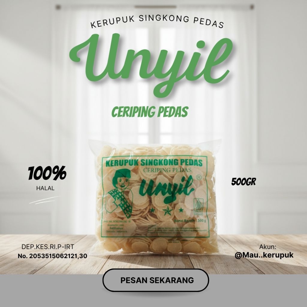 Kerupuk Mentah Singkong Pedas Si Unyil