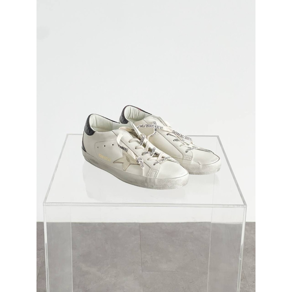 G GOOSE Cream Super Star Classic Sport shoes burgundy