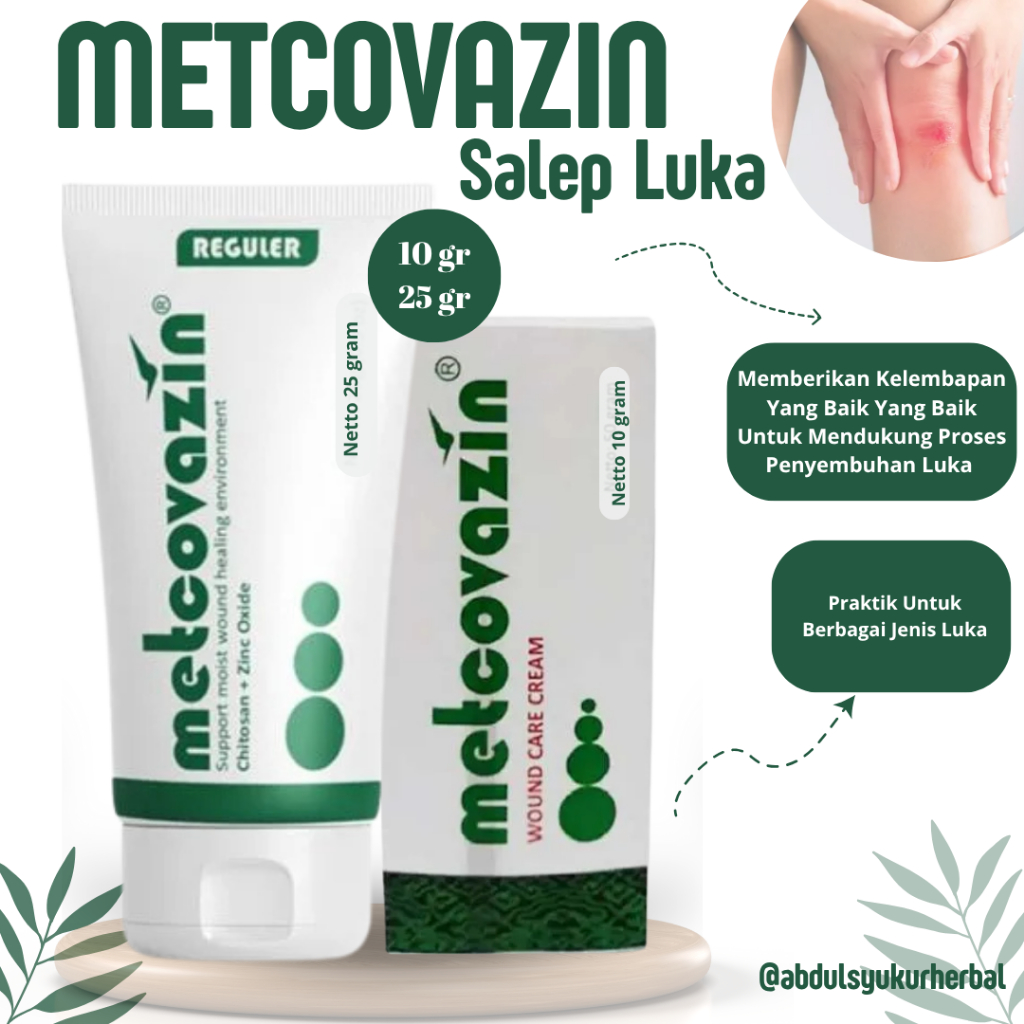 Metcovazin Regular Salep Luka 25 Gram Obat Luka Diabetes Luka Terbuka Luka Bernanah
