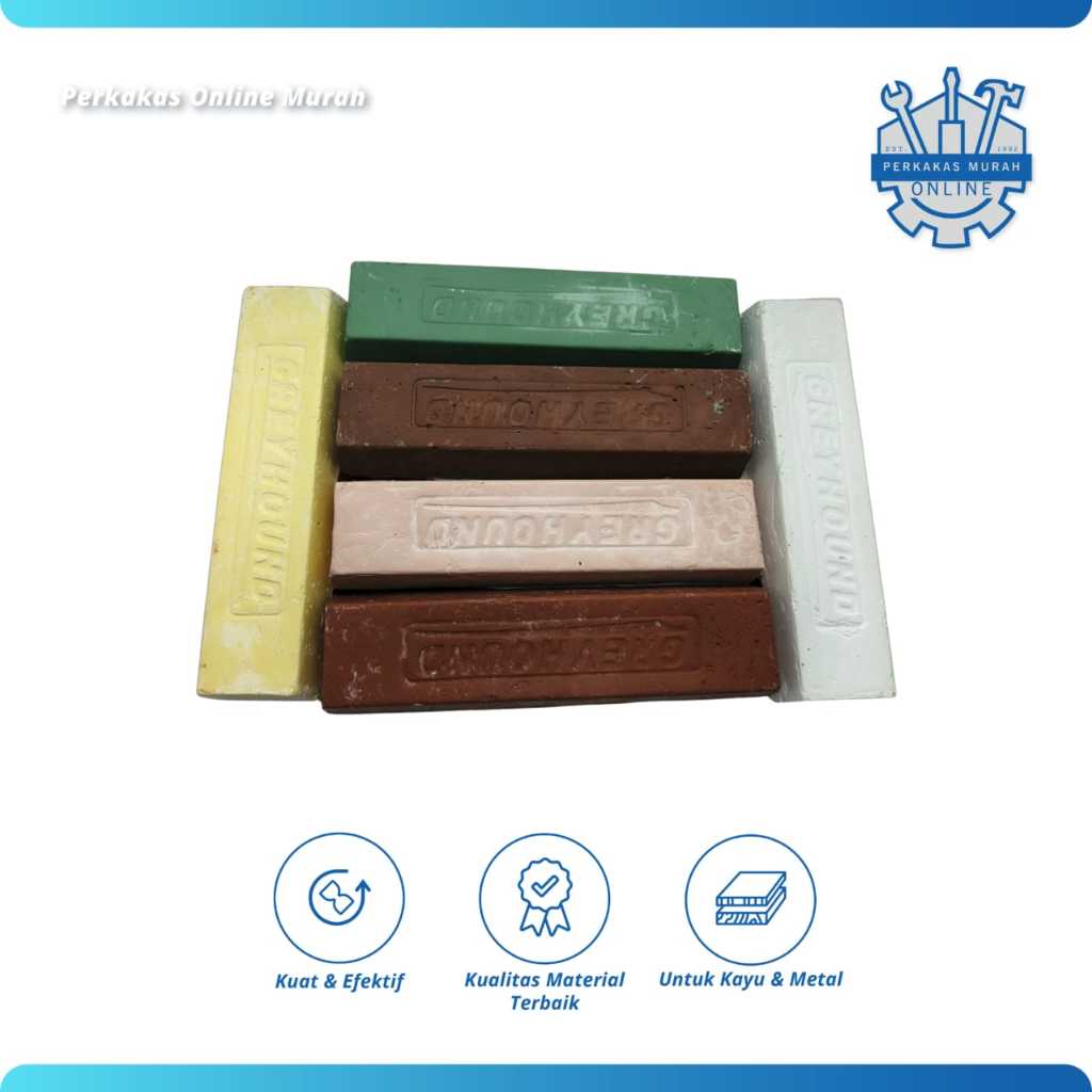 GREYSOL POLES STAINLESS HIJAU,KUNING,MERAH,PINK,COKLAT,PUTIH (green polishing compound) Langsol