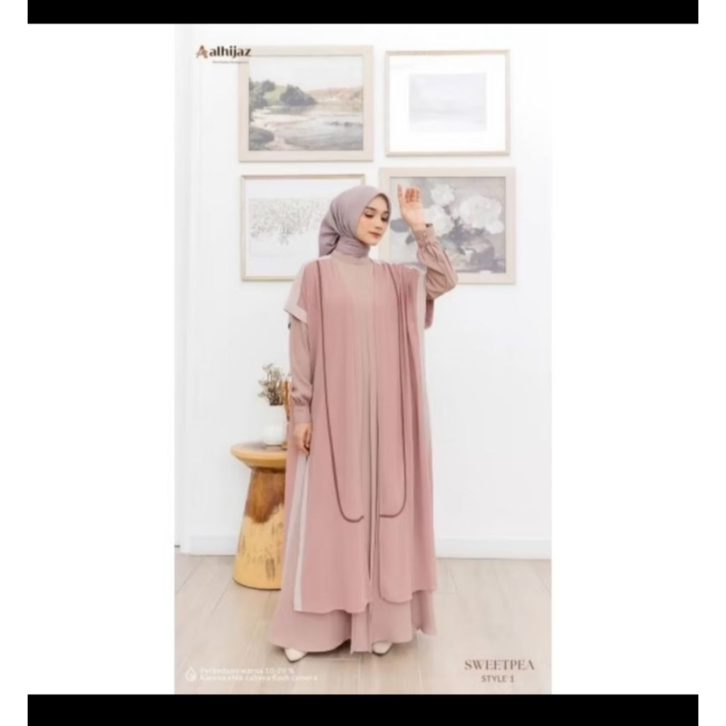 Preloved Gamis Al Hijaz Syari style "SENADA" sarimbit