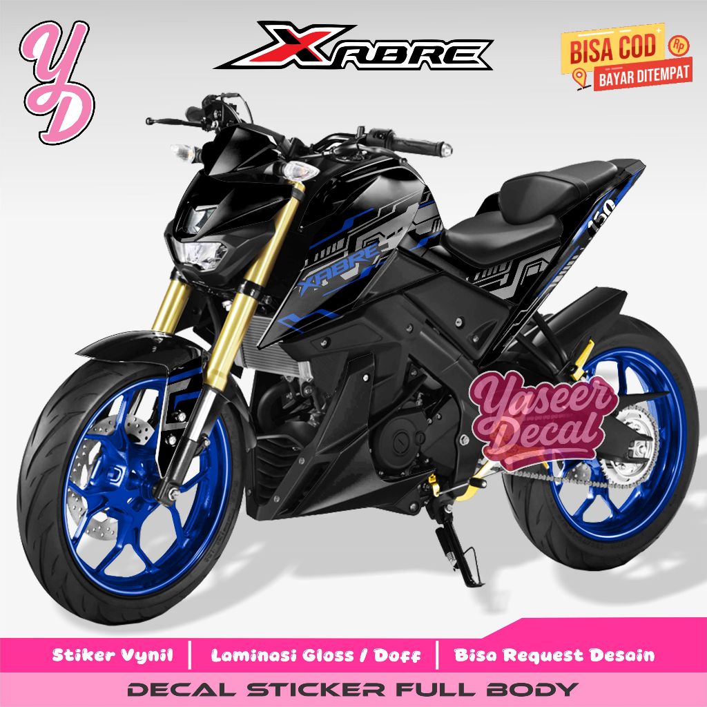 DECAL STICKER TERBARU XABRE FULL BODY DESAIN HITECH
