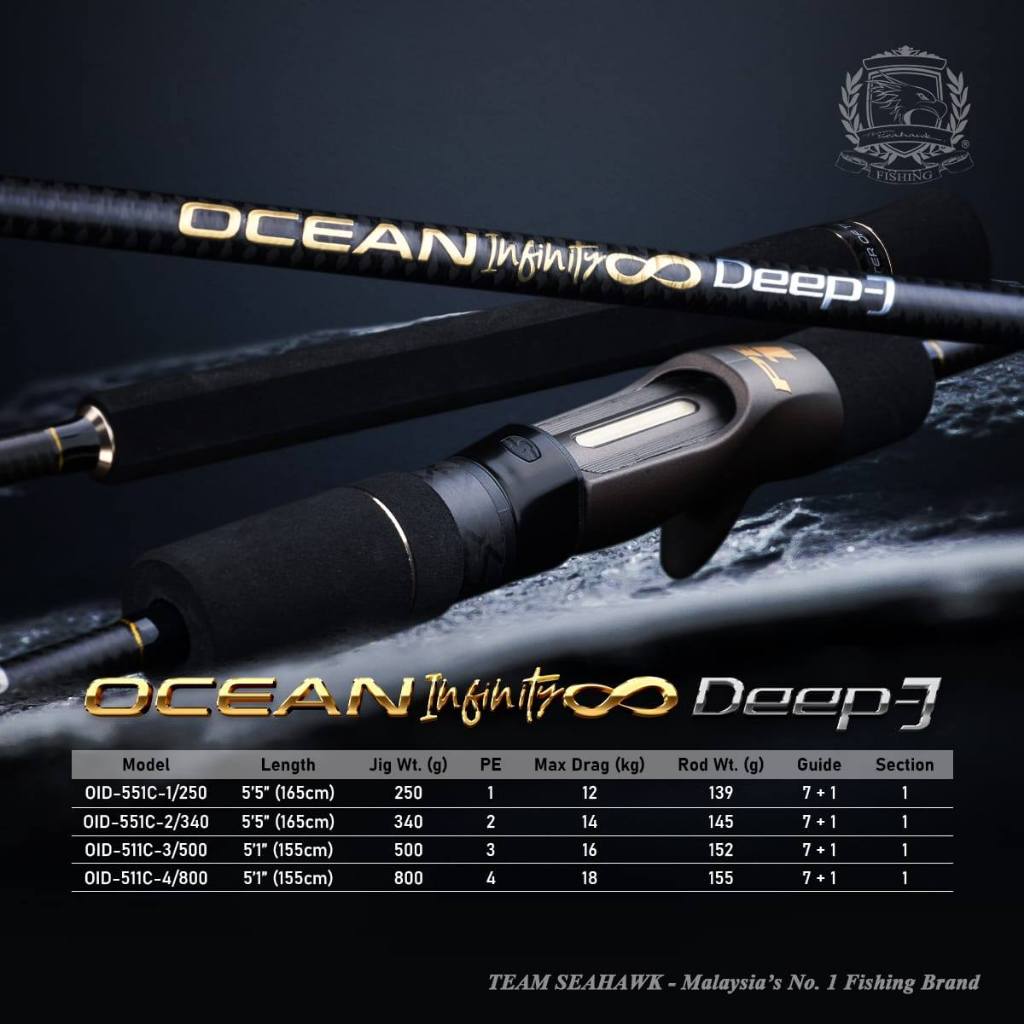Rod OH/OVERHEAD OCEAN INFINITY DEEP-J (FREE T-SHIRT SEAHAWK)