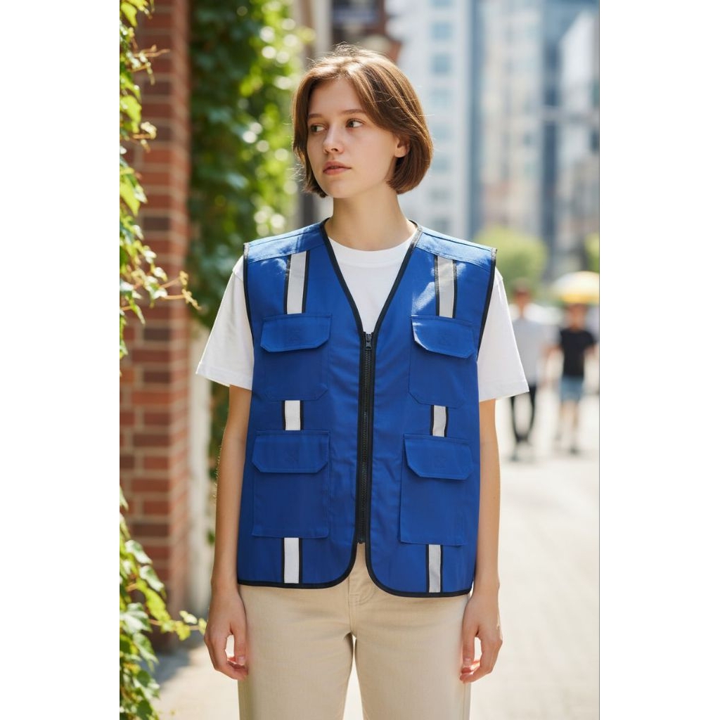 ROMPI SAFETY WARNA BENHUR/ SAFETY VEST BIRU BCA/ ROMPI PROYEK