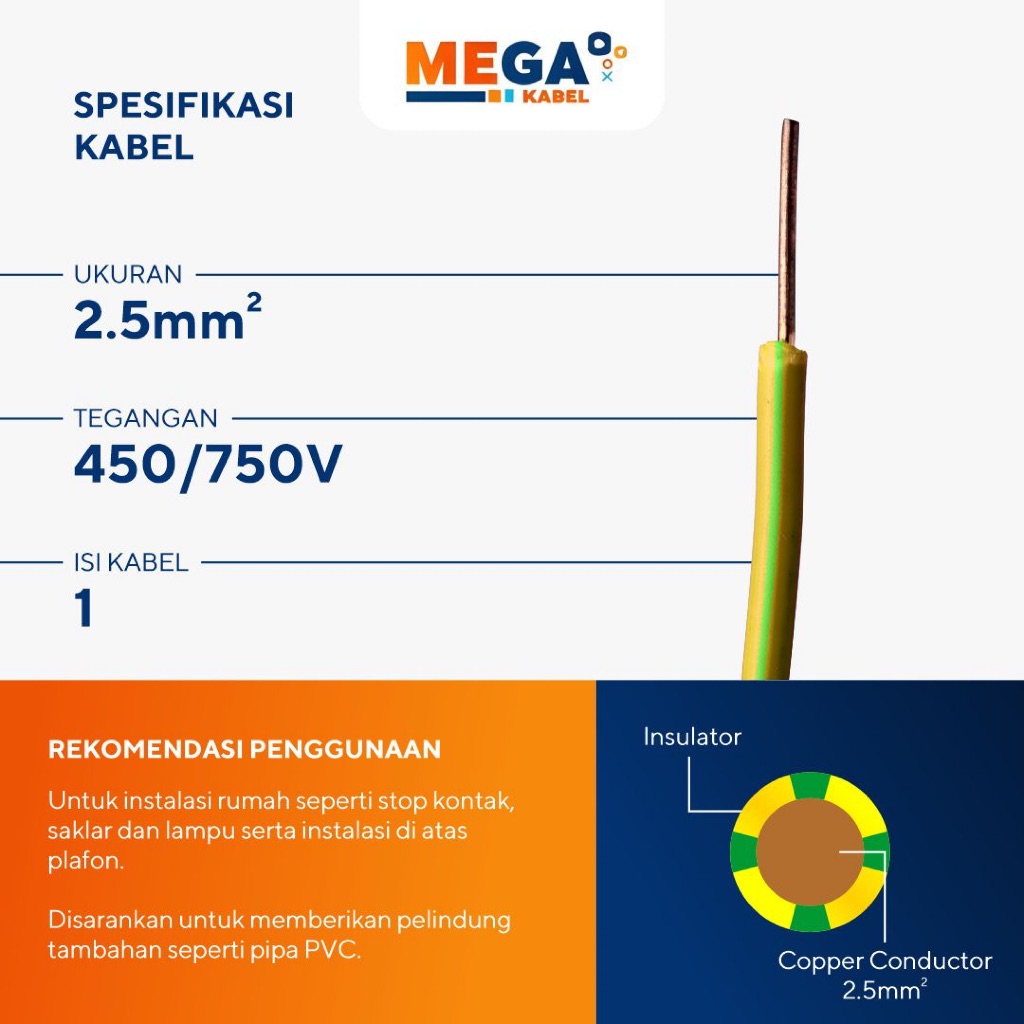 Kabel Engkel Expert NYA 2.5 mm 50 Meter Kabel Tembaga Kawat