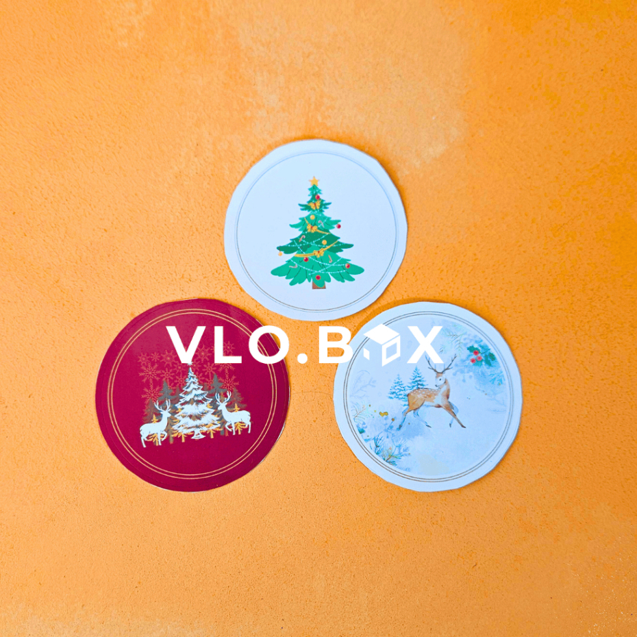 Stiker toples jar natal | sticker christmas cookies kue kering