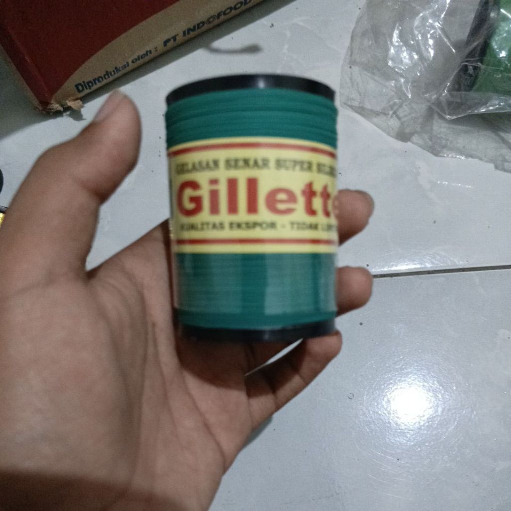 benang gelasan tajam CAP GILLETTE