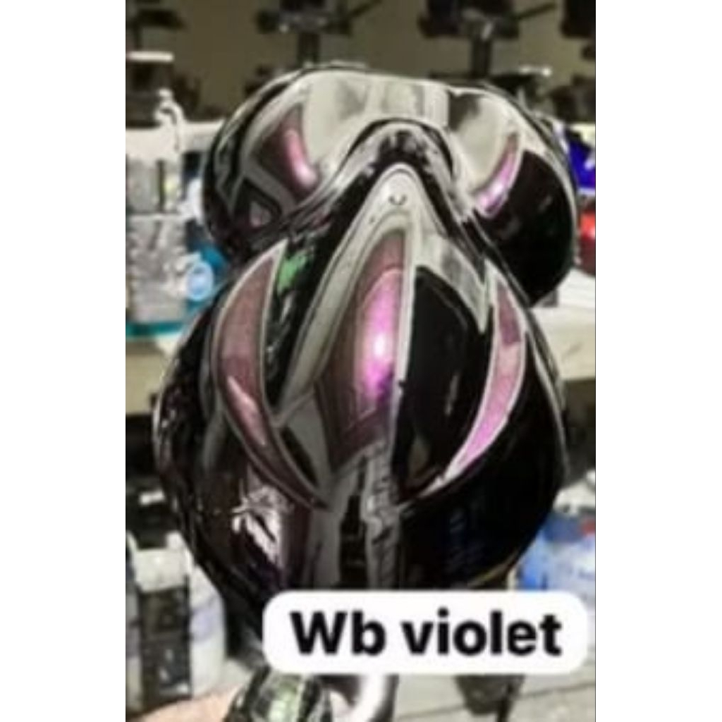 Cat motor warna hitam lembayung unggu jenis pu original