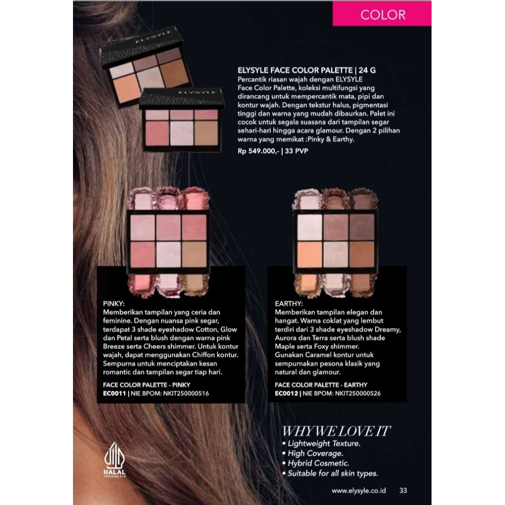 ELYSYLE FACE COLOUR PALETTE 24G ORIGINAL