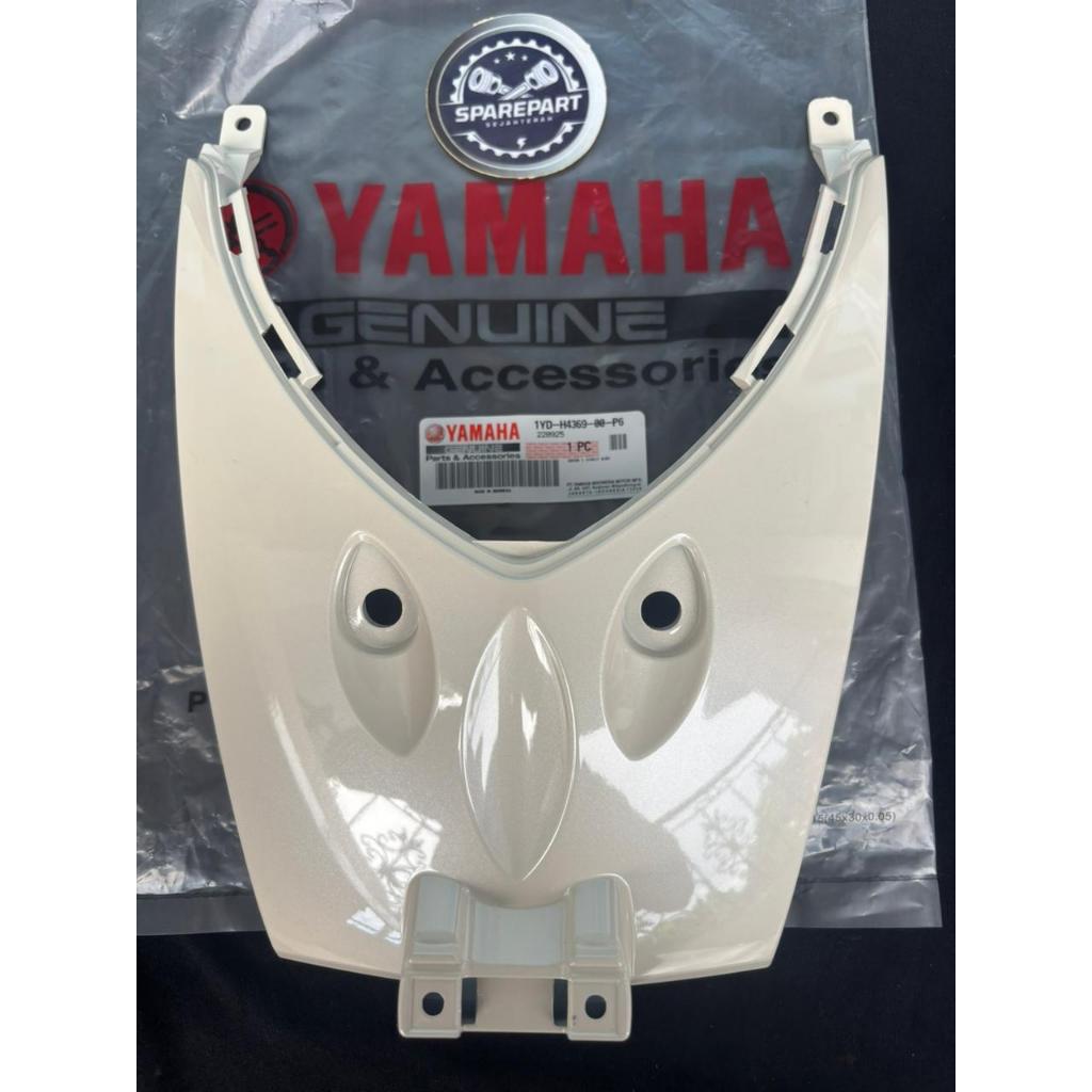 COVER BAWAH LAMPU COVER DASI TAMENG DEPAN KAP DEPAN HIDUNG FINO FI 115 125 PUTIH ORIGINAL YAMAHA 1YD