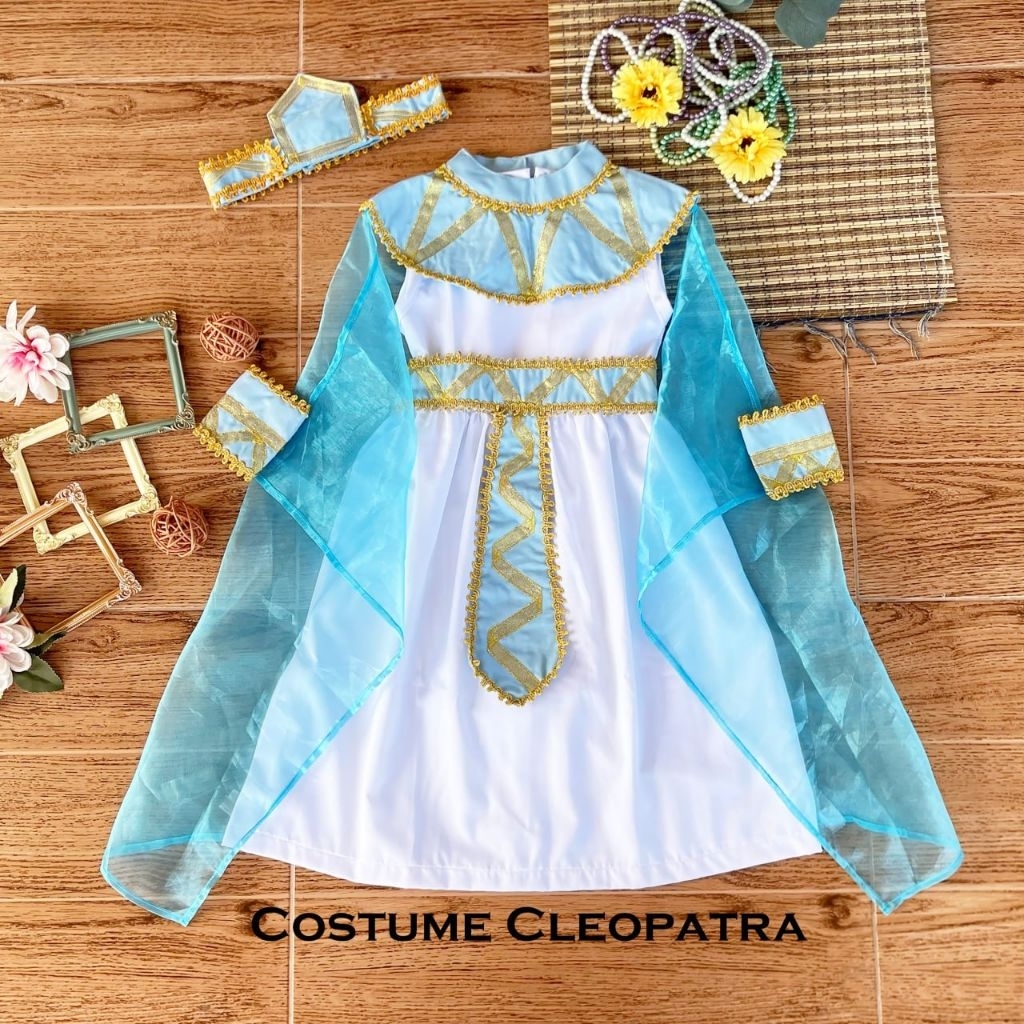 Kostum cleopatra Anak / Kostum Cleopatra Dewasa / Kostum Ratu Mesir / Pakaian Tradisional Mesir