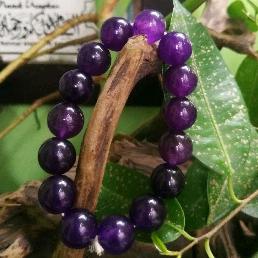Gelang batu Kecubung Amatis natural