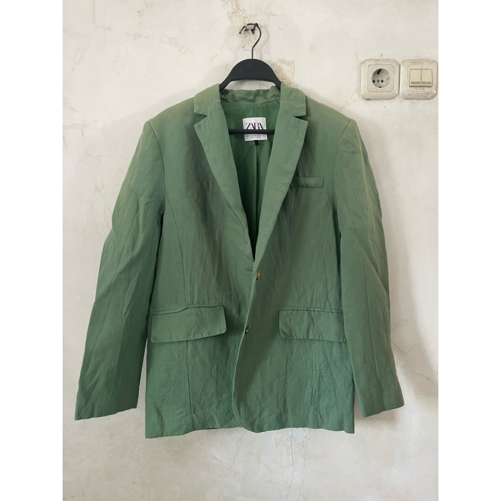 ZARA BLEZER TAILOR GREEN