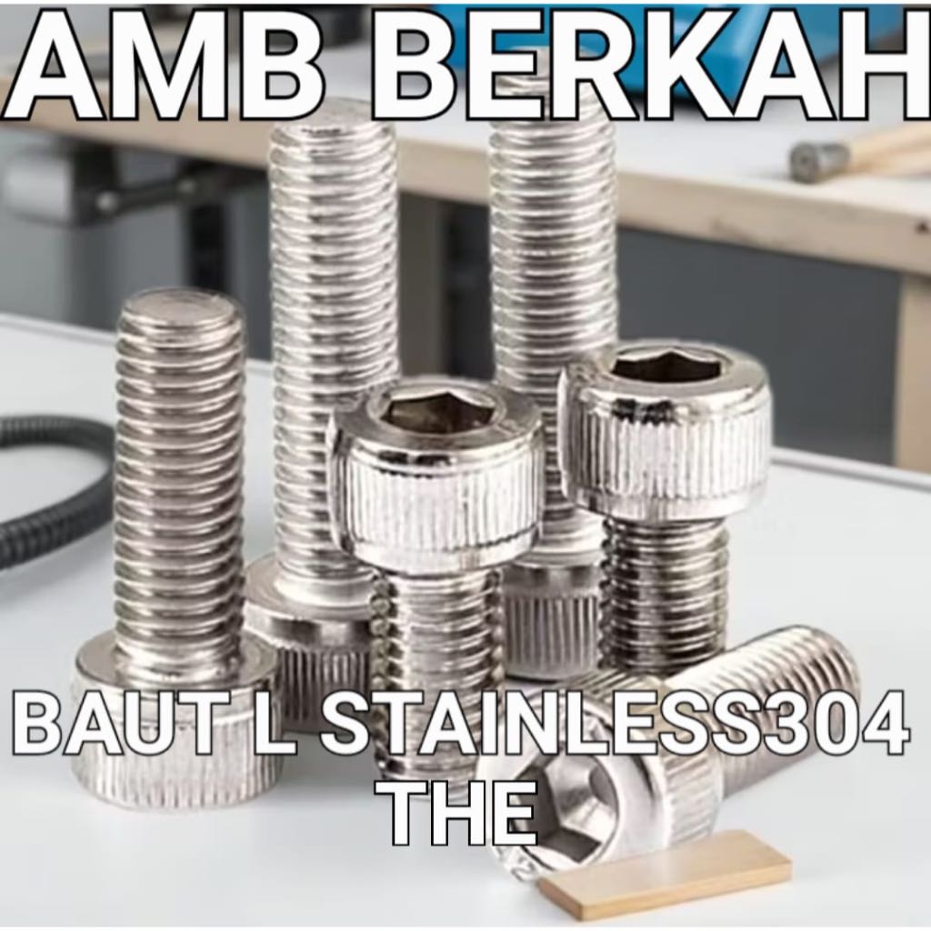 BAUT L STAINLESS304 THE KUNCI L5..( M6X10-120mm )